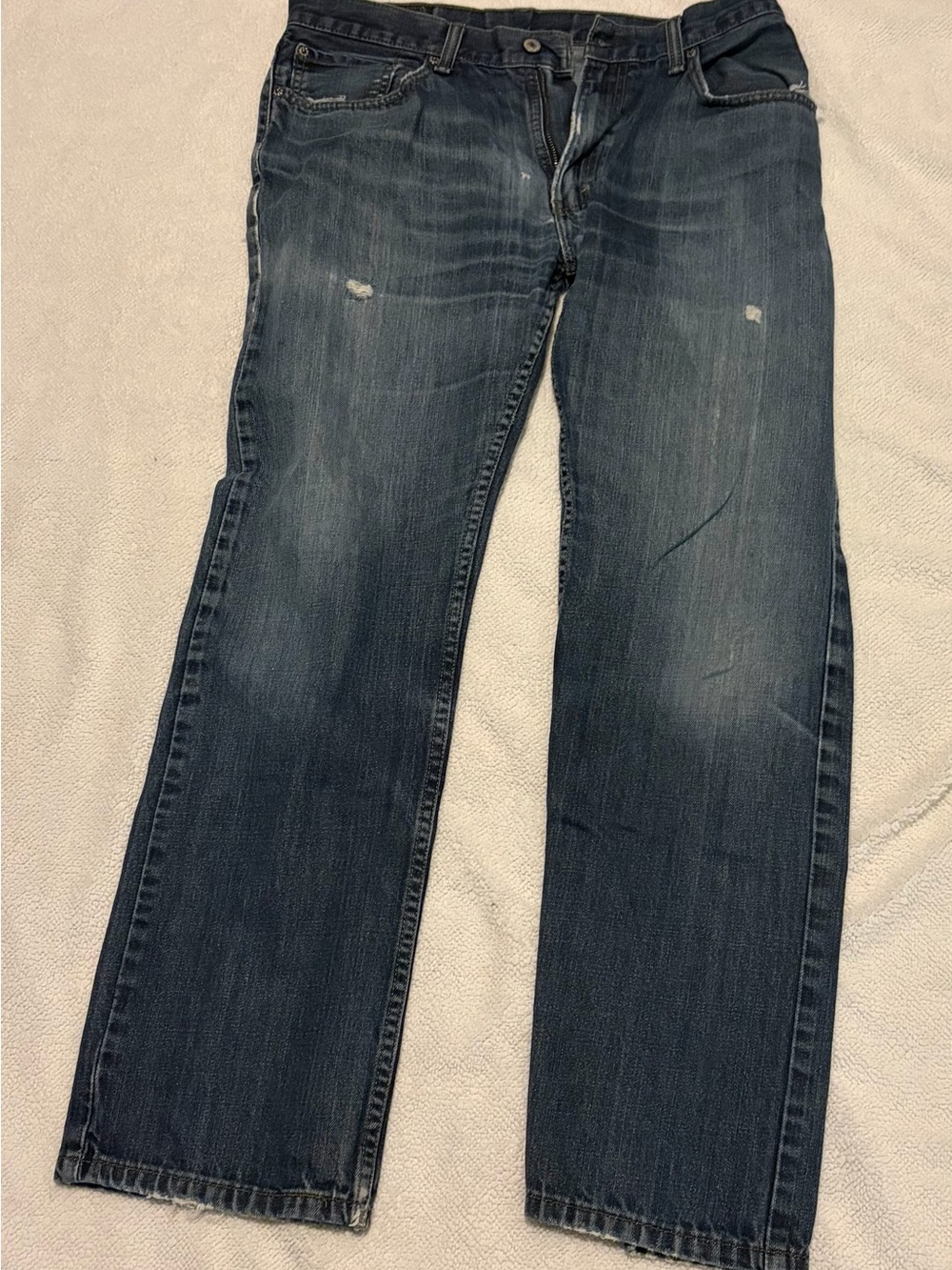 Levi's Men's Washed Blue Straight Jeans